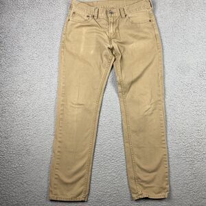 Levi’s 511 Slim Khaki Tan‎ Beige Jeans Mens Size 32x32 (32x31) Cotton FLAW READ